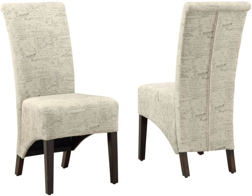 Subba Dining Chair (Set of 2 - French Writing)