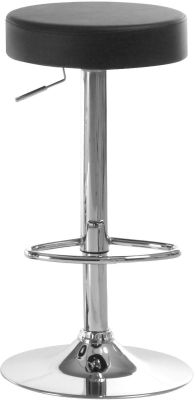 Cupar Adjustable Height Bar Stool (Set of 2 - Black & Chome)