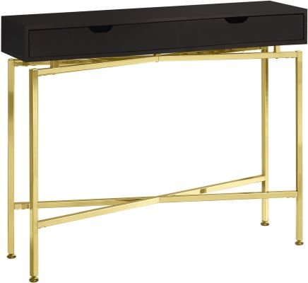 Aiski Console Table (Cappuccino & Gold)