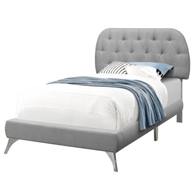 Troska Bed (Twin - Grey Linen)