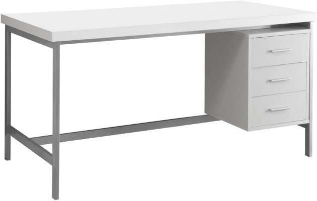 Nilfgaard Computer Desk (White & Silver)