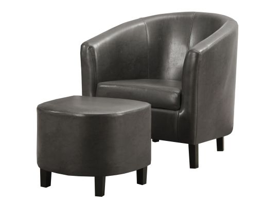 Pristina Accent Chair (2 Piece Set - Charcoal)