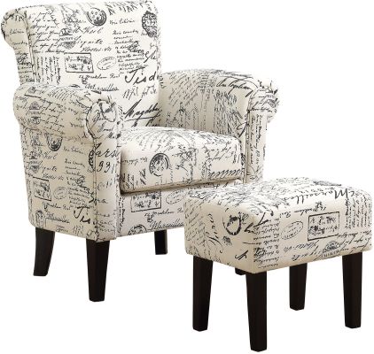 SD817 Accent Chair (Off-White & Black)