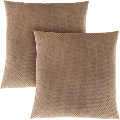 Oraver Pillow (Set of 2 - Beige Diamond Velvet)