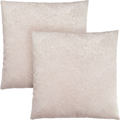 Oraver Pillow (Set of 2 - Light Taupe Feathered Velvet)
