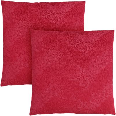 Oraver Pillow (Set of 2 - Red Feathered Velvet)