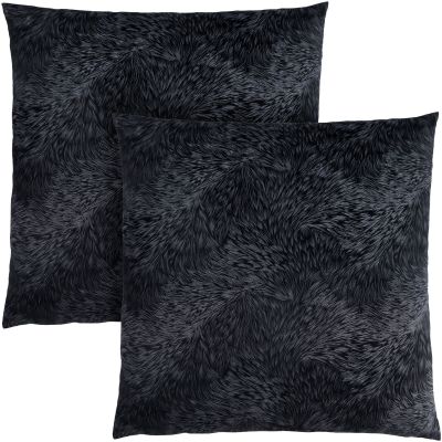 Oraver Pillow (Set of 2 - Black Feathered Velvet)