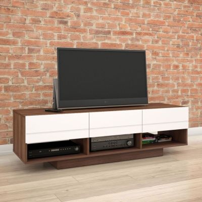 Sequence TV Stand 60-inch (Walnut & White)