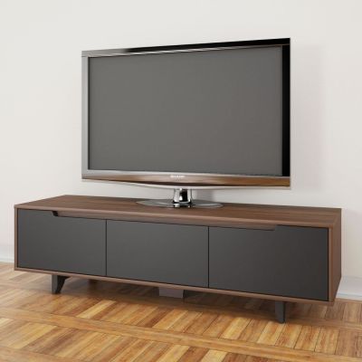 Alibi 60-inch TV Stand (Walnut & Charcoal)