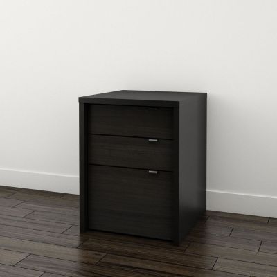 Sereni-T 3-Drawer Filing Cabinet (Black & Ebony)