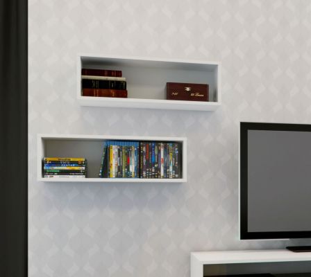 Nexera Wall Shelves (Set of 2 - White)