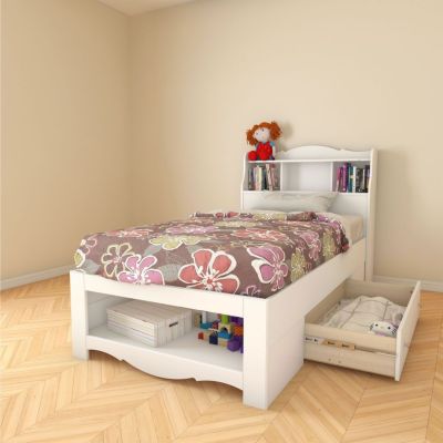Nexera 1-Drawer Twin Size Storage Bed (White)