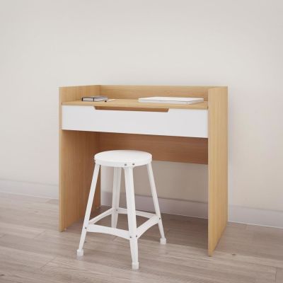 Nordik Vanity-Desk (White & Natural Maple)