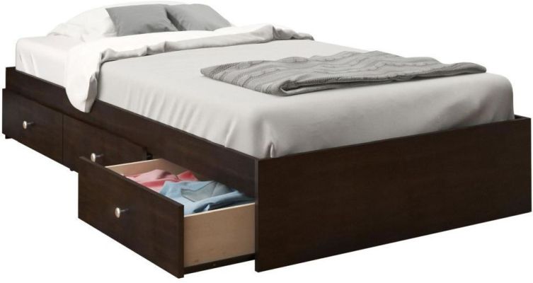 Pocono Twin Size Storage Bed (Espresso)