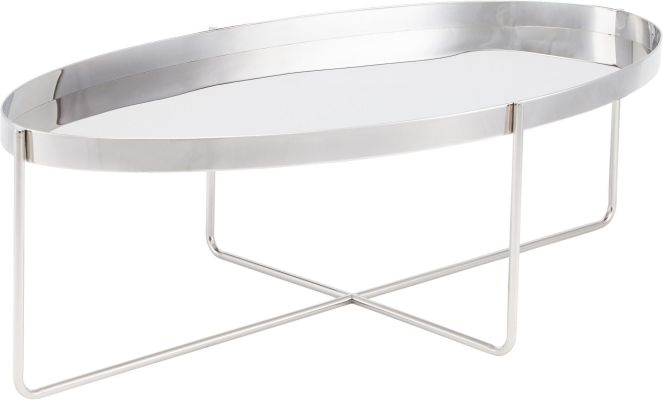 Gaultier Oval Coffee Table (Silver)