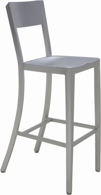 Tribecca Bar Stool (Silver with Silver Frame)