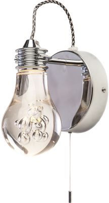 Florian Sconce Lamp (Clear with Silver Fixture)