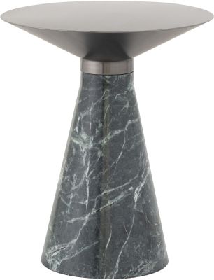 Iris Side Table (Small - Graphite with Green Base)