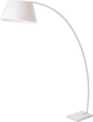 Evan Floor Lamp (White with White Body)