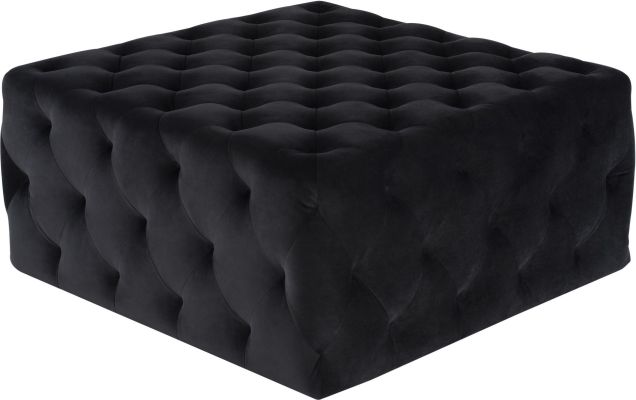 Tufty Ottoman Sofa (Black with Black Legs)