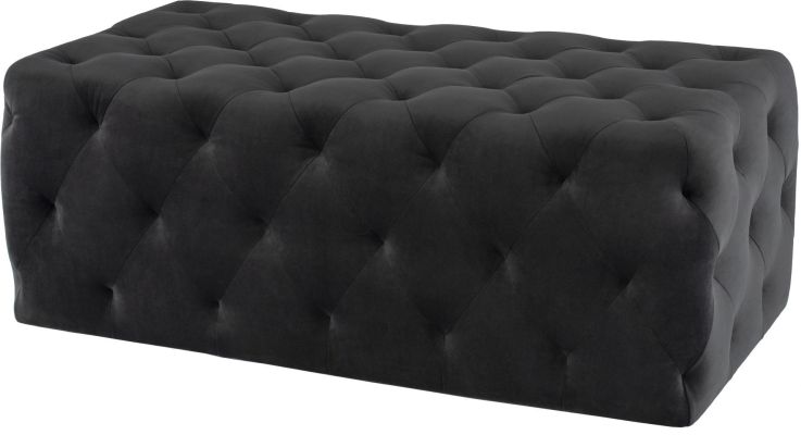 Tufty Ottoman Sofa (Shadow Grey with Black Legs)