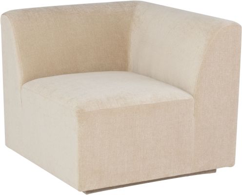 Lilou Modular Sofa (Right Corner - Almond with Black Legs)