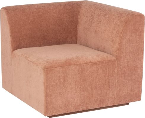 Lilou Modular Sofa (Right Corner - Nectarine with Black Legs)