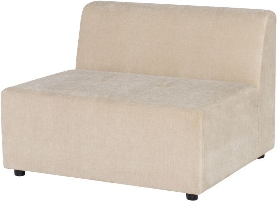 Parla Modular Sofa (Narrow Middle - Almond with Black Legs)