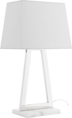 Trapeze Table Lamp (Light Grey with Silver Body)