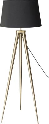 Triad Floor Lighting (Black with Brushed Brass Base)