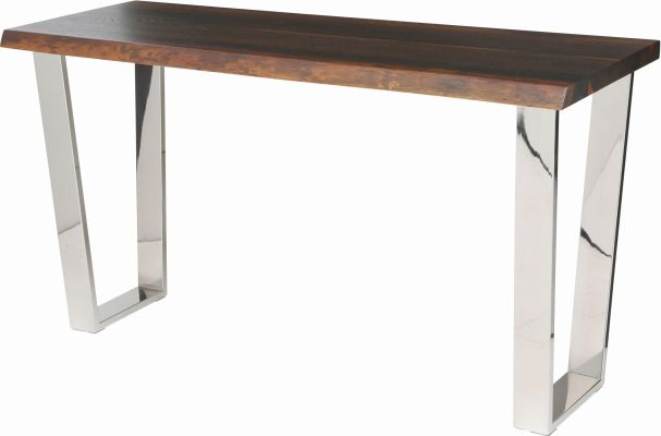 Versailles Console Table (Seared Oak with Silver Legs)