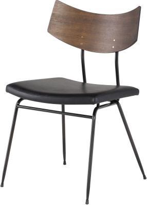 Soli Dining Chair (Dark - Black Leather with Black Frame)