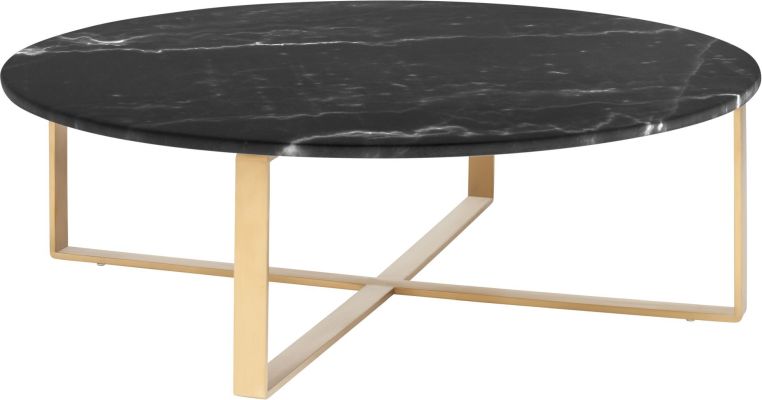Rosa Coffee Table (Black with Gold Base)