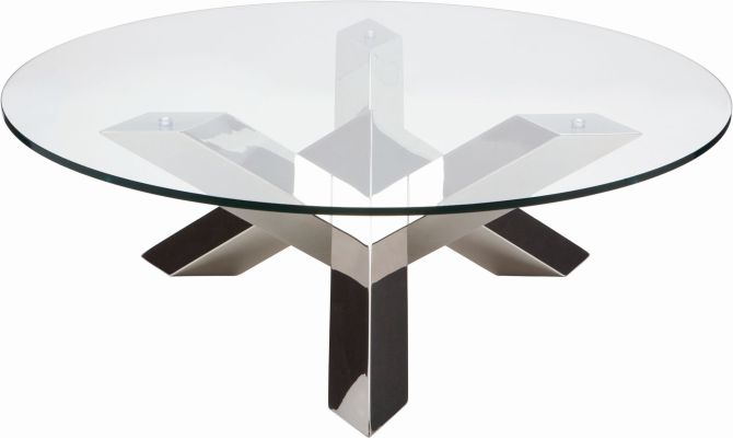 Costa Coffee Table (Silver with Glass Top)