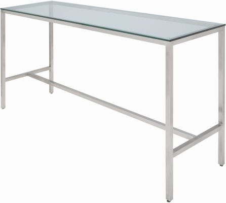 Verona Counter Table (Glass with Silver Base)