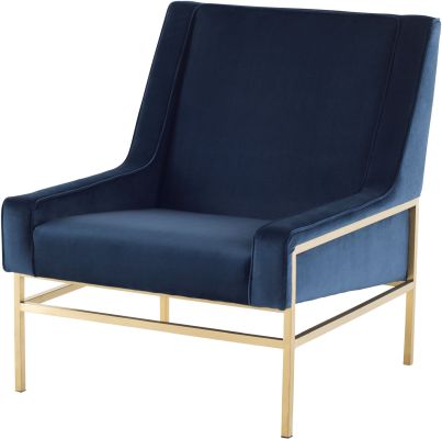 Theodore Occasional Chair (Peacock with Gold Frame)