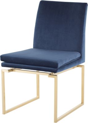 Savine Dining Chair (Peacock with Gold Frame)