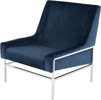 Theodore Occasional Chair (Peacock with Silver Frame)