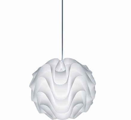 Meringue Pendant Light (Small - White with White Fixture)