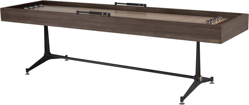 Shuffleboard Gaming Table (Short - Smoked Oak with Black Base)