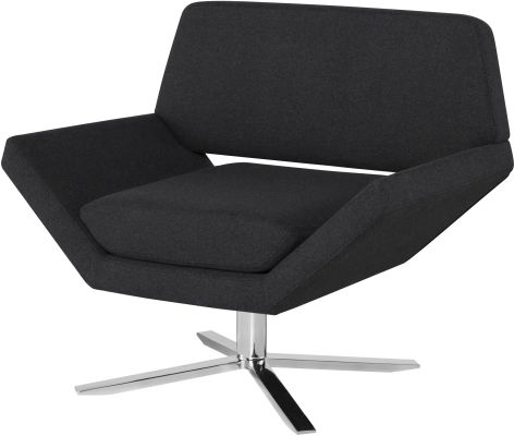 Sly Occasional Chair (Dark Grey with Silver Base)