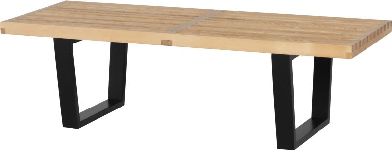 Tao Occasional Bench (Short - Raw Ash with Black Legs)