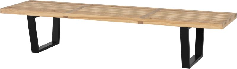 Tao Occasional Bench (Long - Raw Ash with Black Legs)