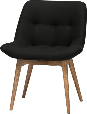 Brie Dining Chair (Black with Walnut Frame)