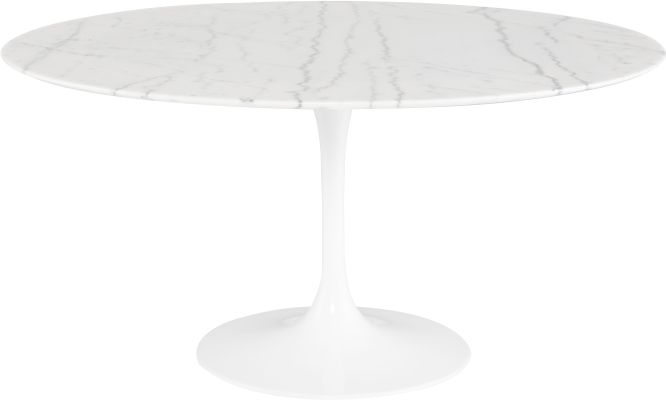Cal Dining Table (Large - White Marble Top)