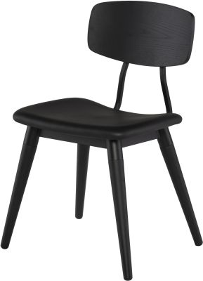 Scholar Dining Chair (Black with Onyx Legs)
