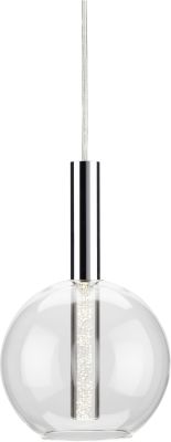 Irene Pendant Light (Single - Clear with Silver Fixture)
