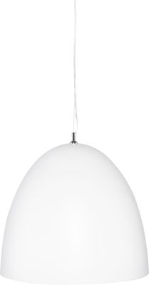 Dome Pendant Light (Large - White with White Fixture)