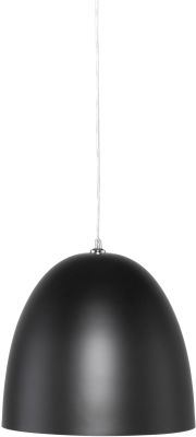 Dome Pendant Light (Small - Black with White Fixture)