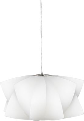 Lex Pendant Light (White with Silver Fixture)